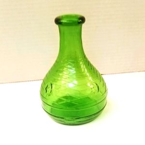 1940s Italian star and Moon master green vase